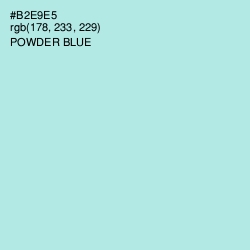 #B2E9E5 - Powder Blue Color Image